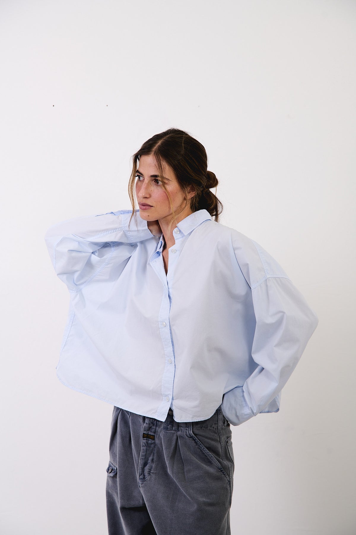 Grace Sky - Camisa boxy fit