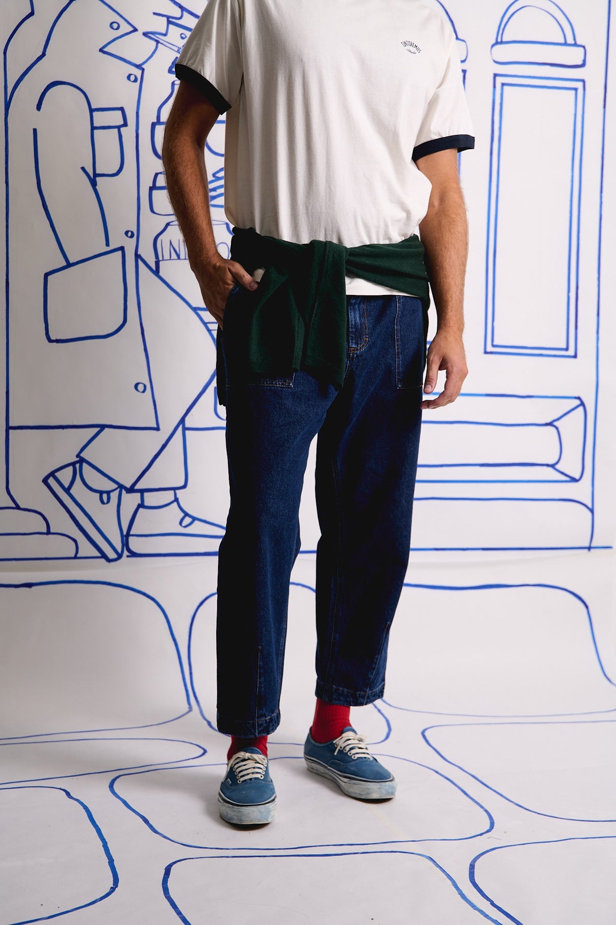 Henry Alligator Factory White - Camiseta Contraste Regular Fit