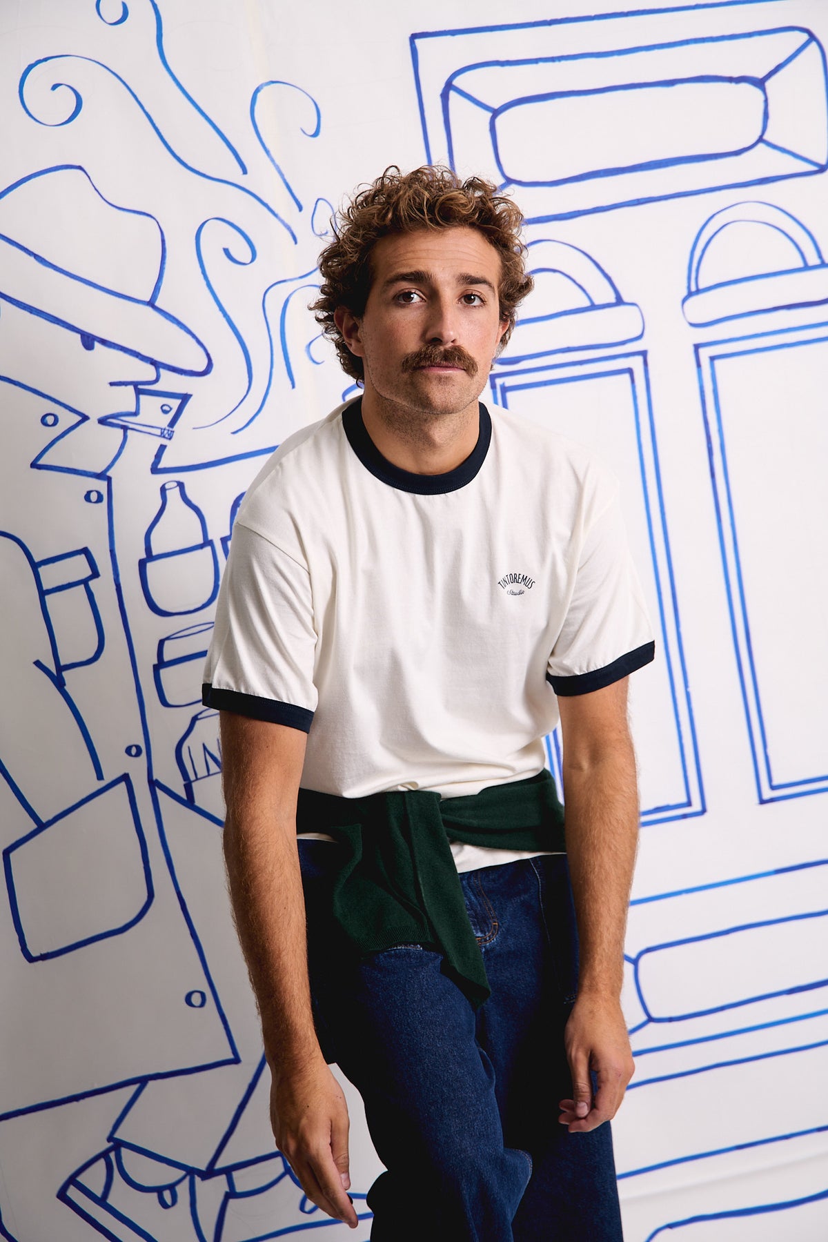 Henry Alligator Factory White - Camiseta Contraste Regular Fit