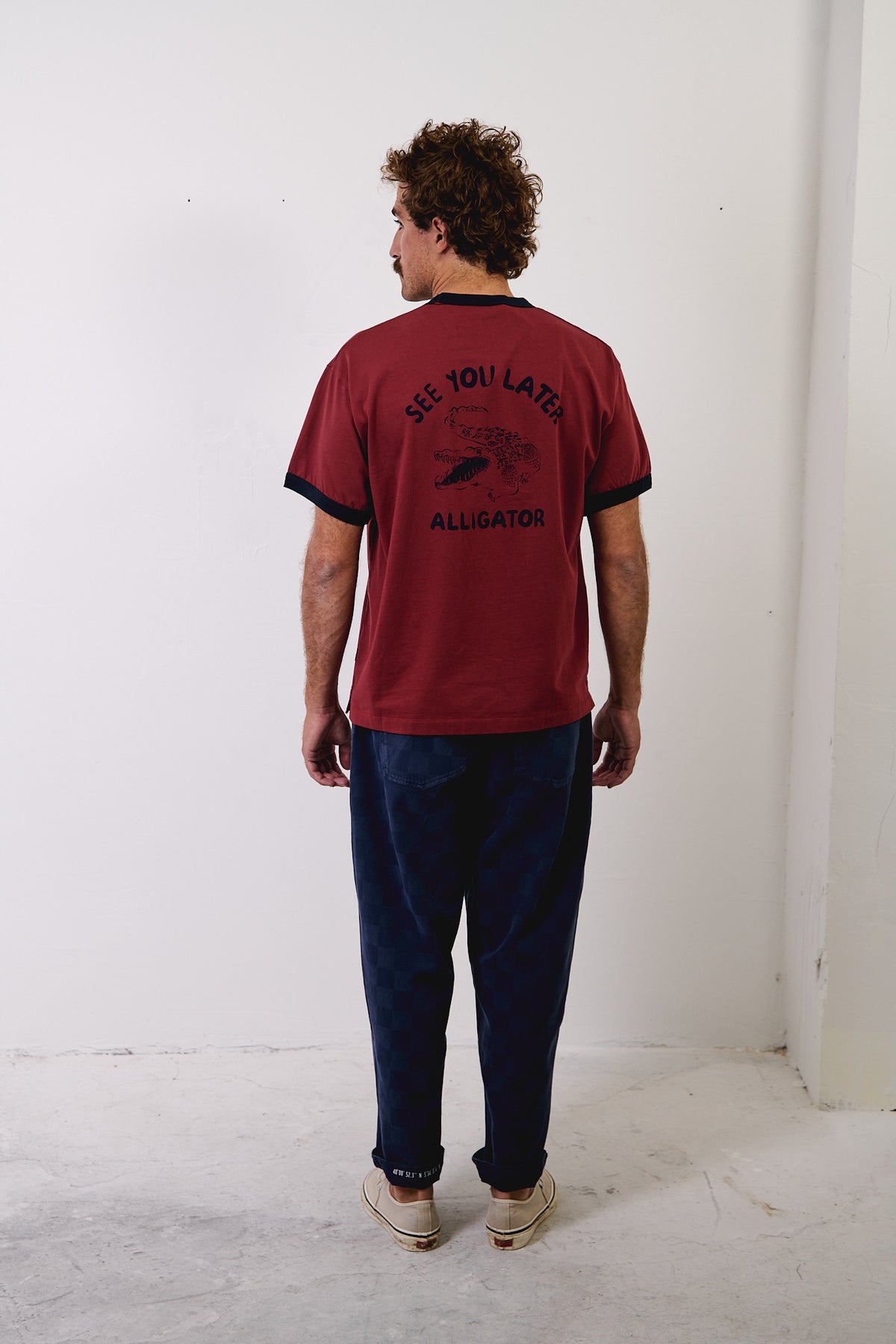 Henry Alligator Lotus Red - Camiseta Contraste Regular Fit