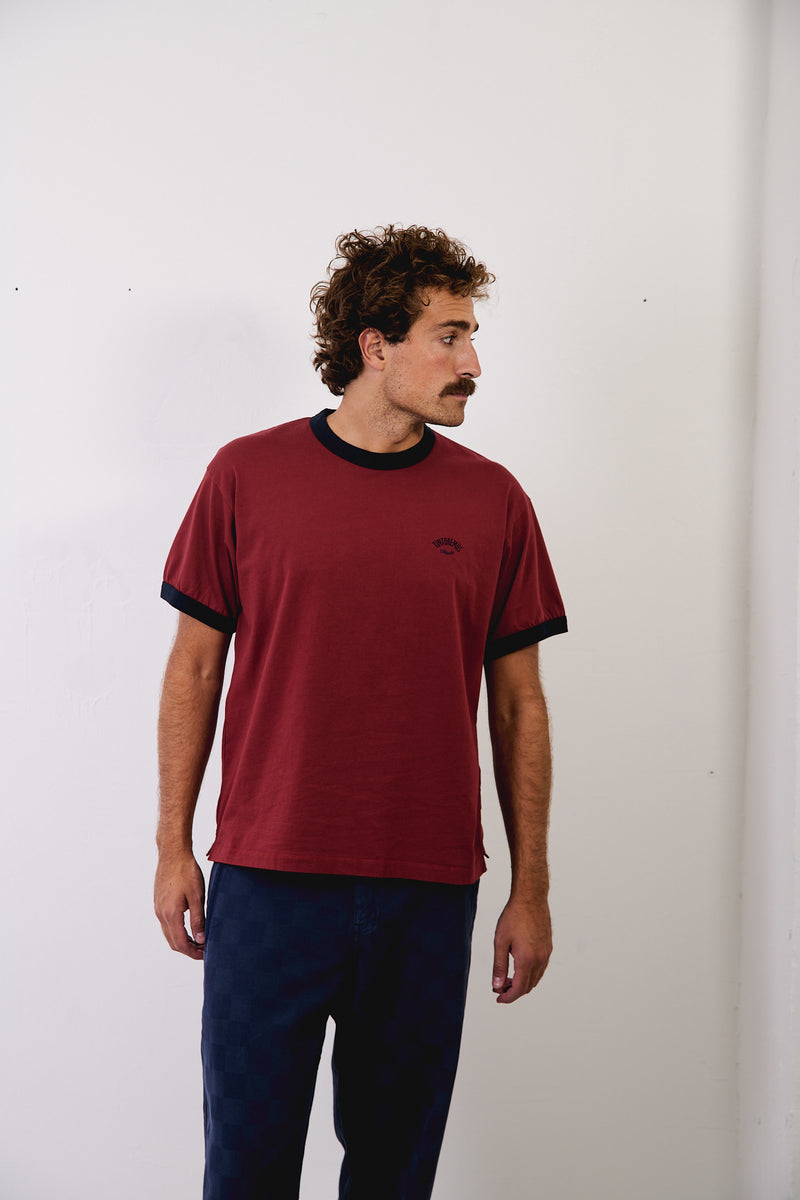 Henry Alligator Lotus Red - Camiseta Contraste Regular Fit