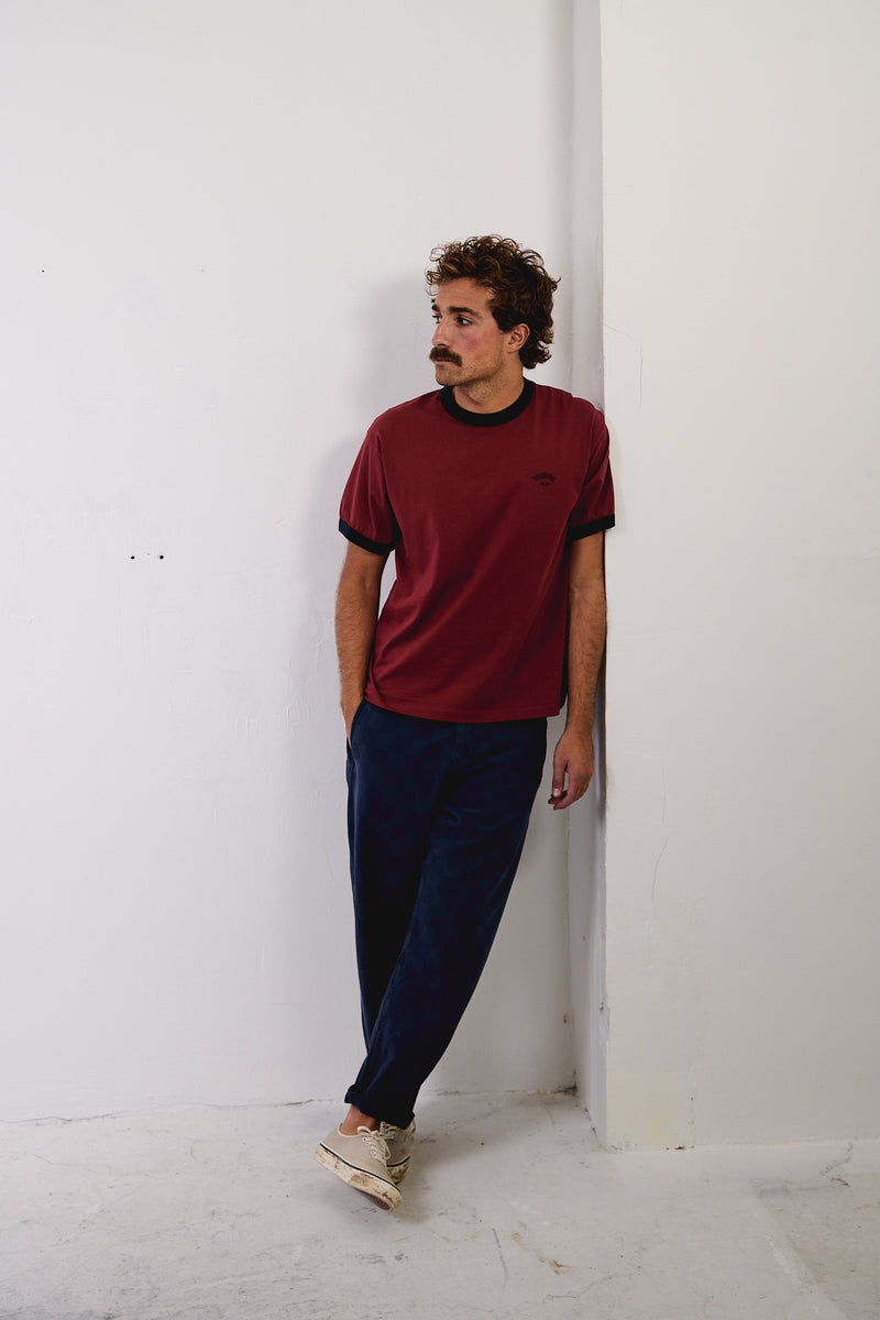 Henry Alligator Lotus Red - Camiseta Contraste Regular Fit