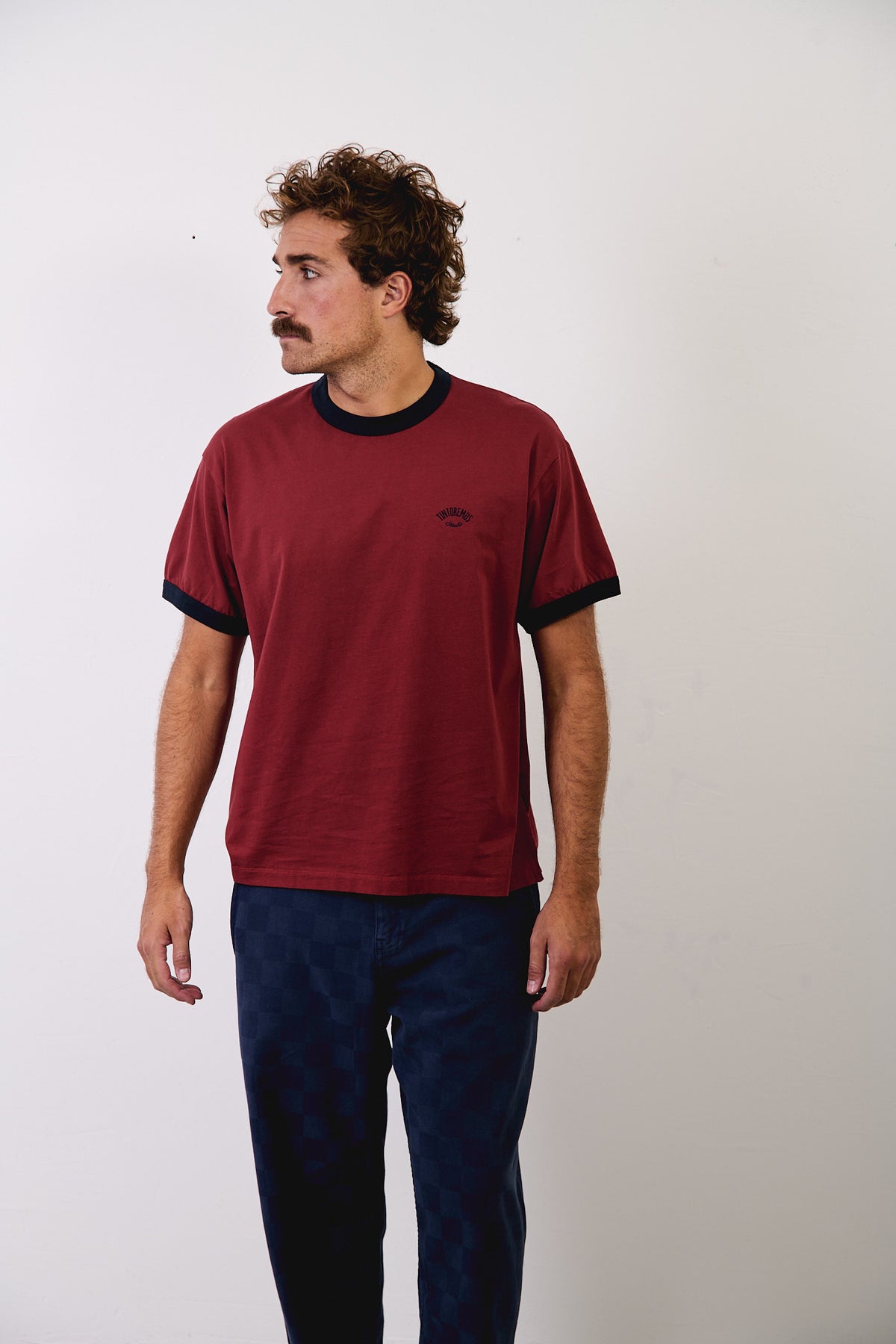 Henry Alligator Lotus Red - Camiseta Contraste Regular Fit