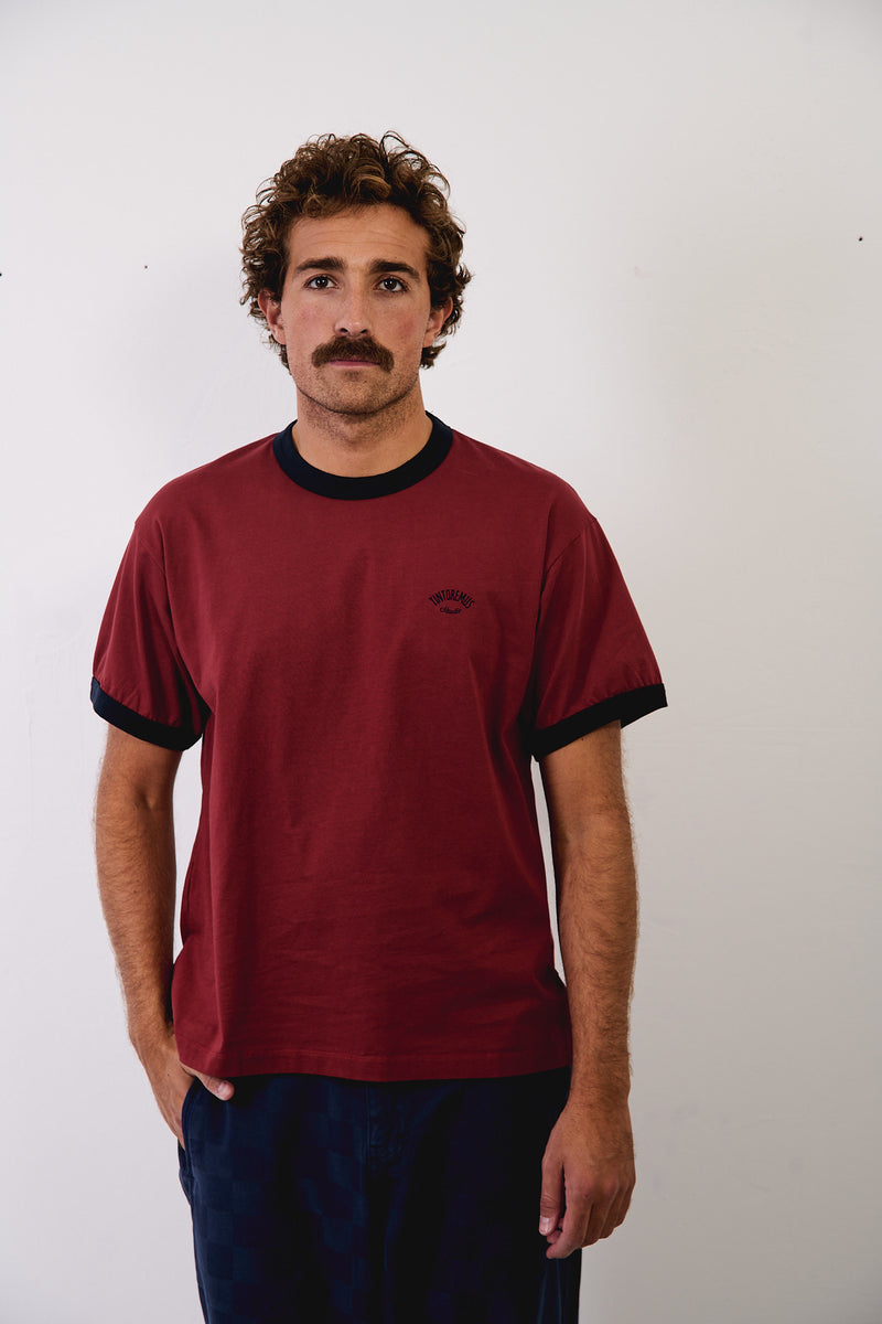 Henry Alligator Lotus Red - Camiseta Contraste Regular Fit