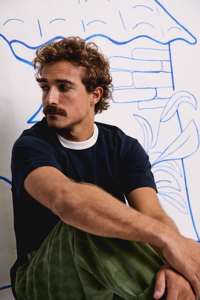 Henry Coordinates Marine - Camiseta Contraste Regular Fit