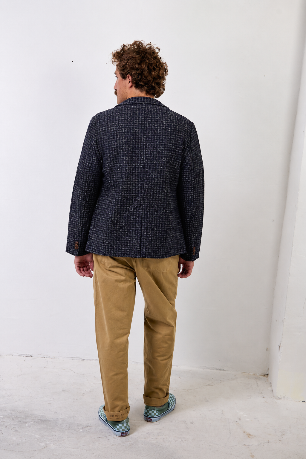 Humphrey Checks Blue - Americana Desestructurada Corte Regular