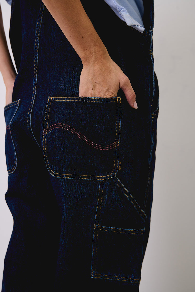 Hugh - Denim Relaxed Fit Dungaree