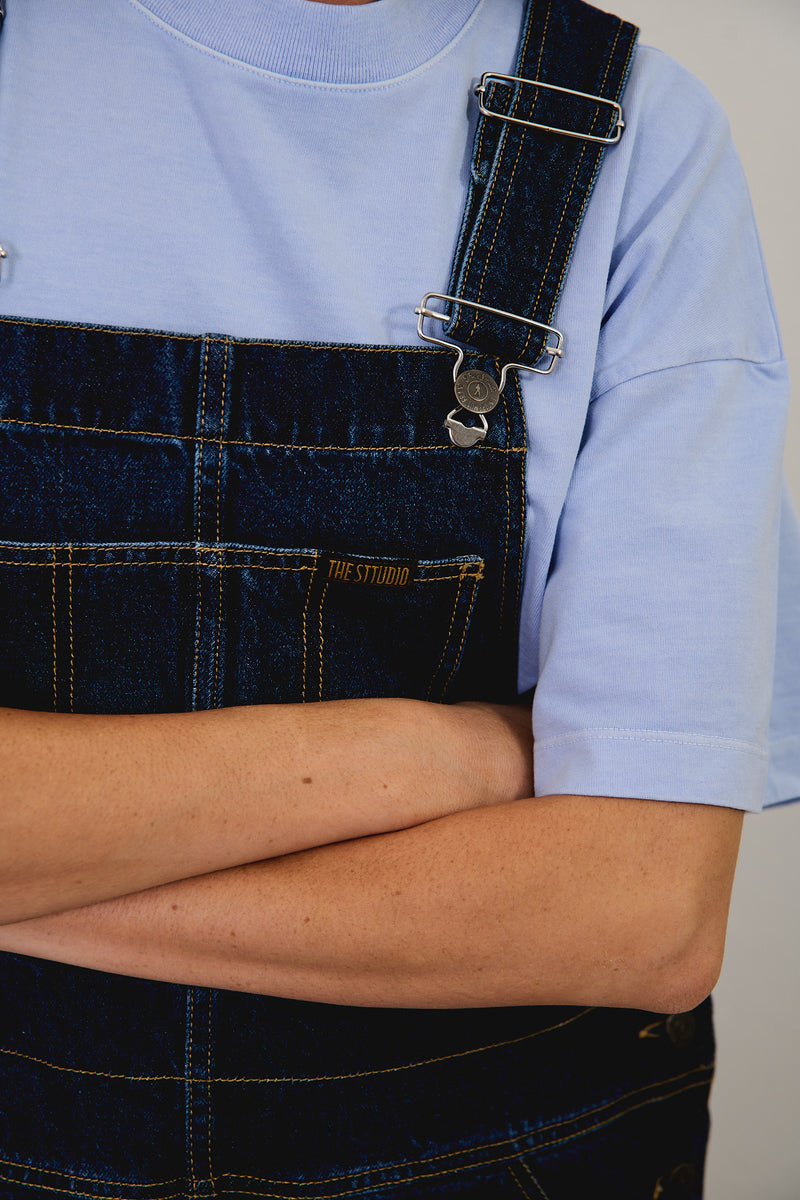 Hugh - Denim Relaxed Fit Dungaree
