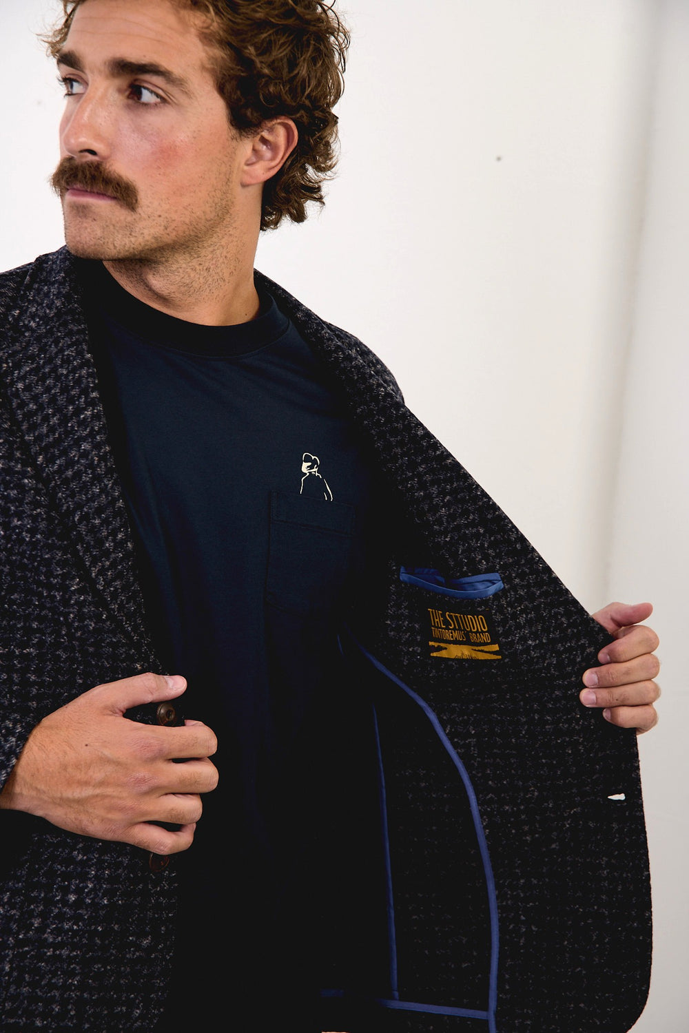 Humphrey Checks Blue - Americana Desestructurada Corte Regular