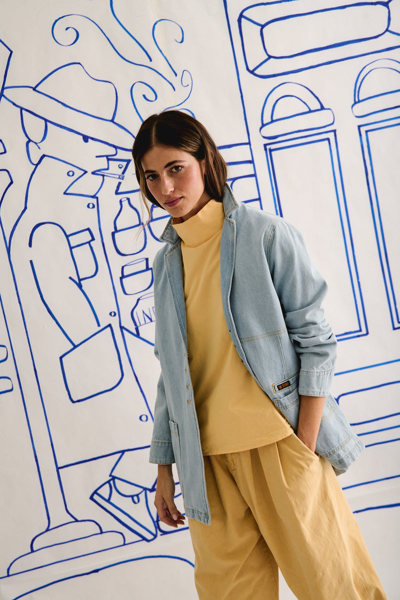 Joan Light Indigo - Chaqueta Relaxed Fit Denim