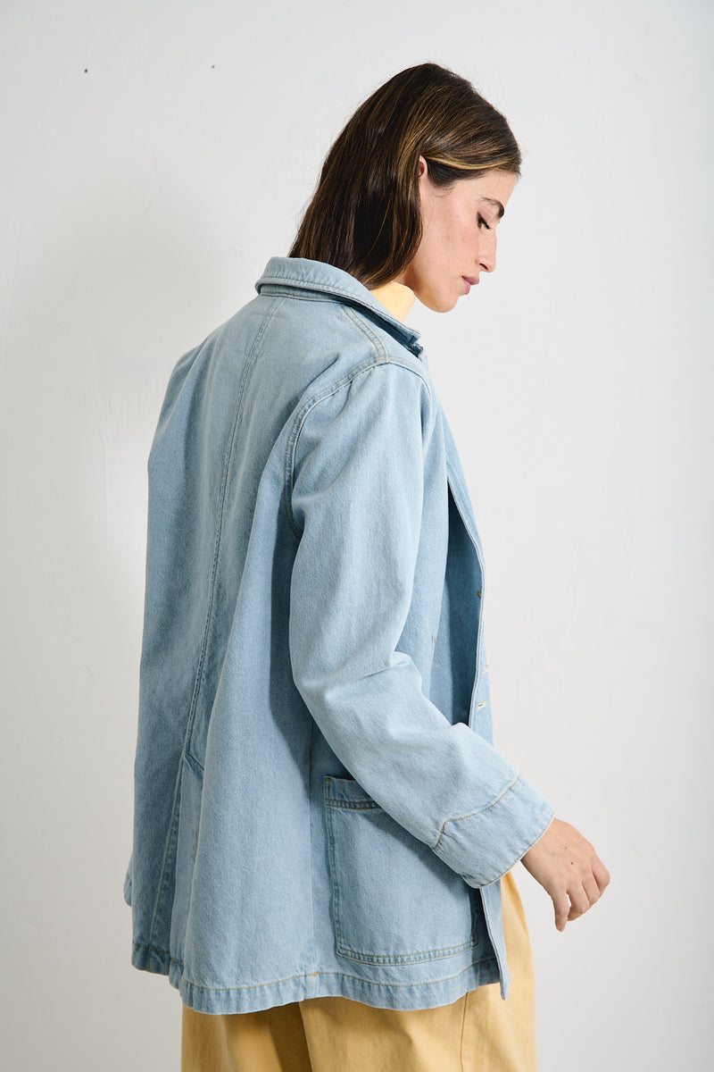 Joan Light Indigo - Chaqueta Relaxed Fit Denim