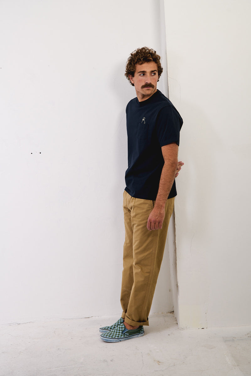 Clemen Caramel - Pantalón Chino Con Pinzas Straight Cut