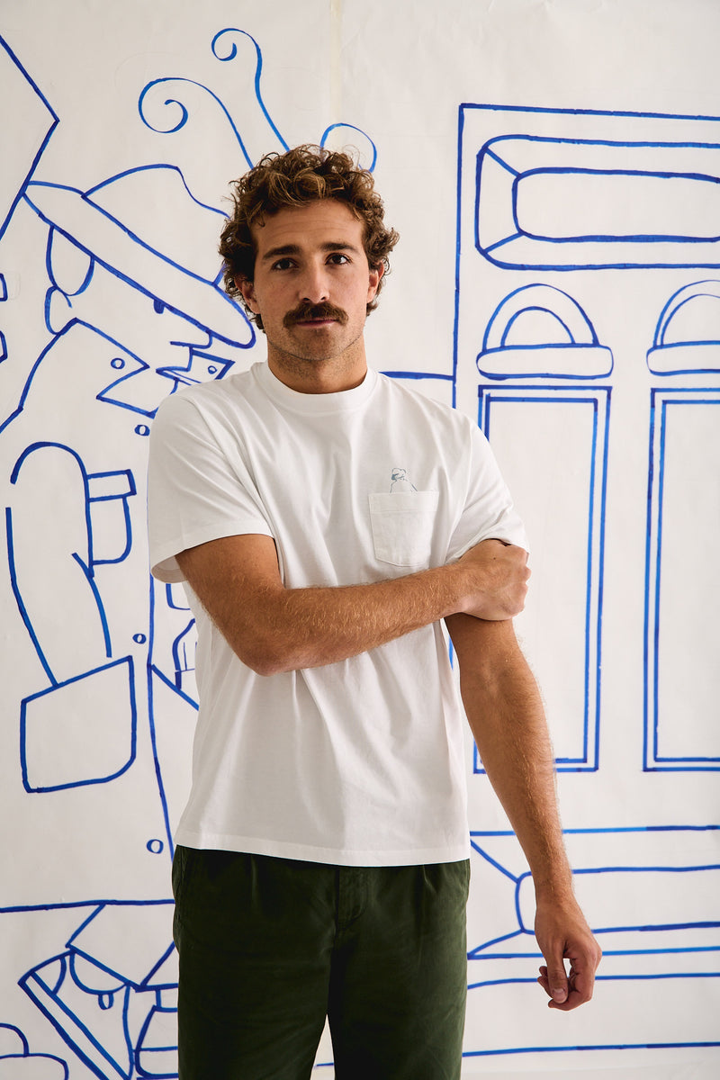 John Pocket White - Camiseta Manga Corta Regular Fit
