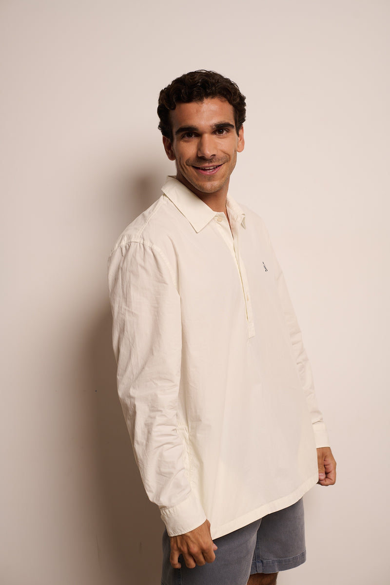 Johnson Factory White - Camisa Tipo Polera Regular Fit