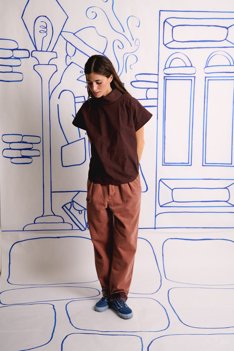 Lucy Cappuccino - Top Boxy Fit