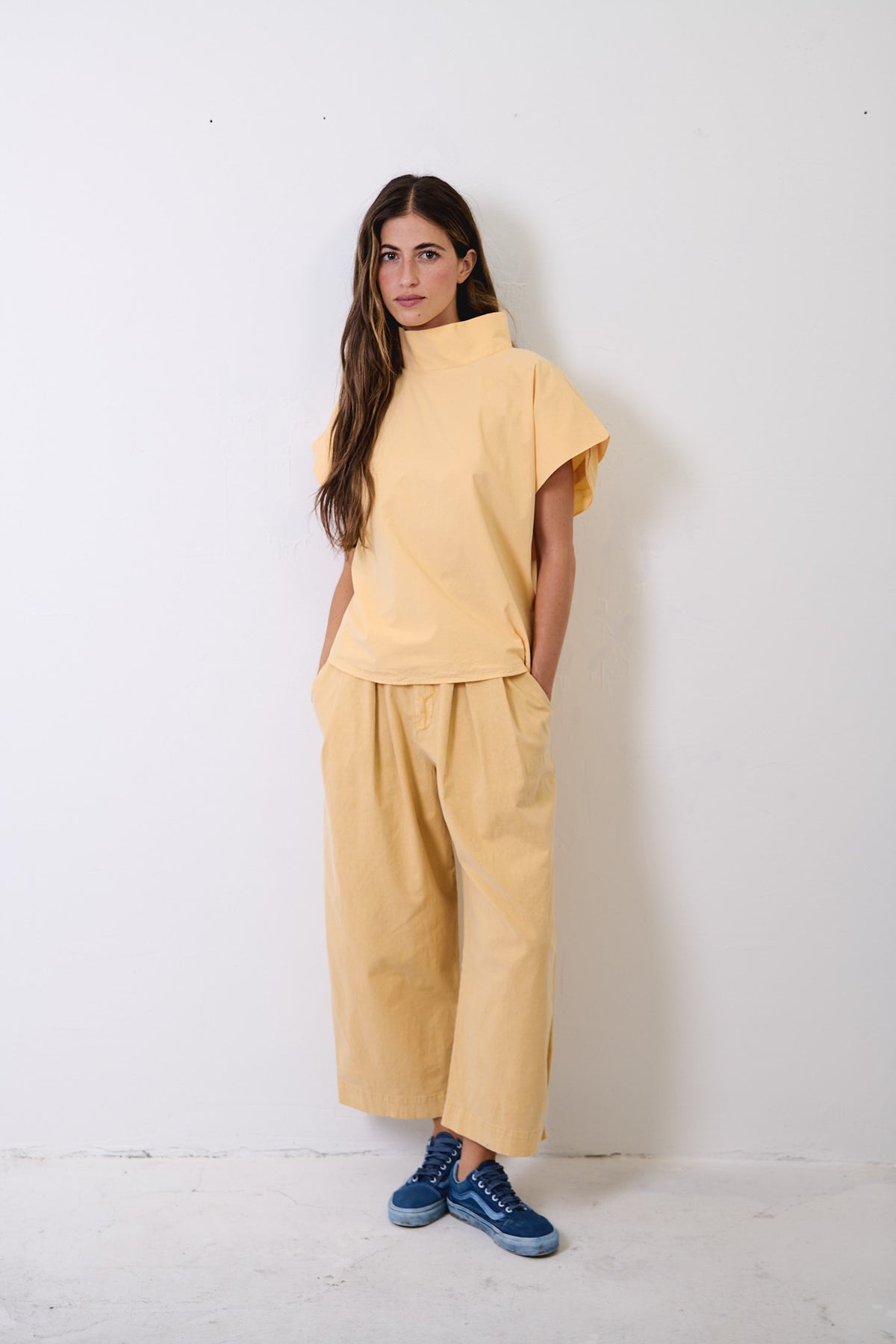 Aline Pastel Lemon - Pantalón tipo Barrel