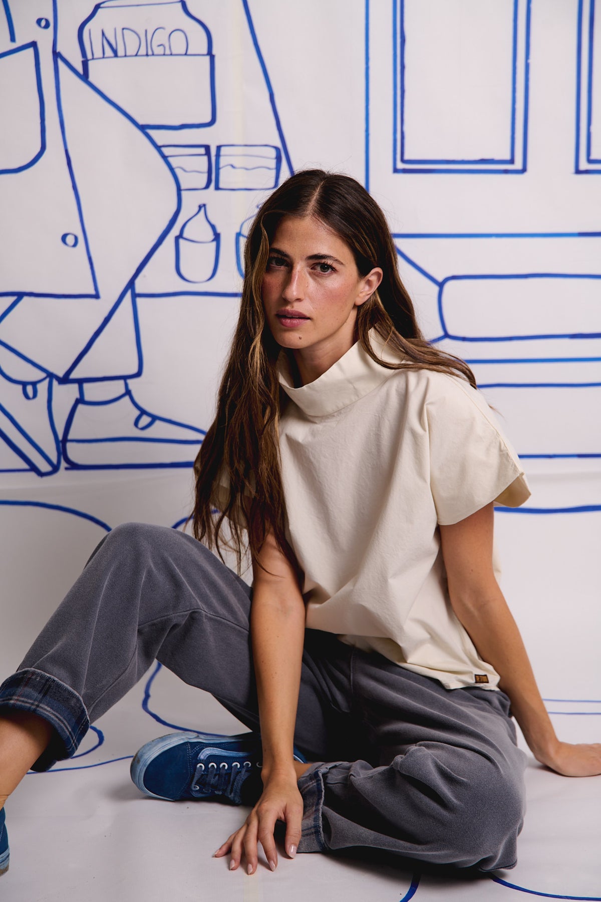 Lucy Off White - Top Boxy Fit