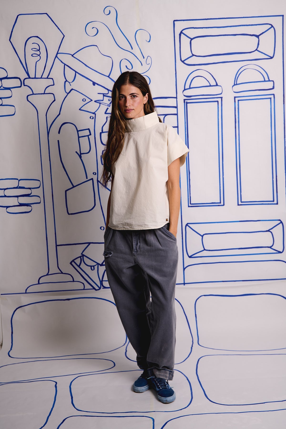 Lucy Off White - Top Boxy Fit