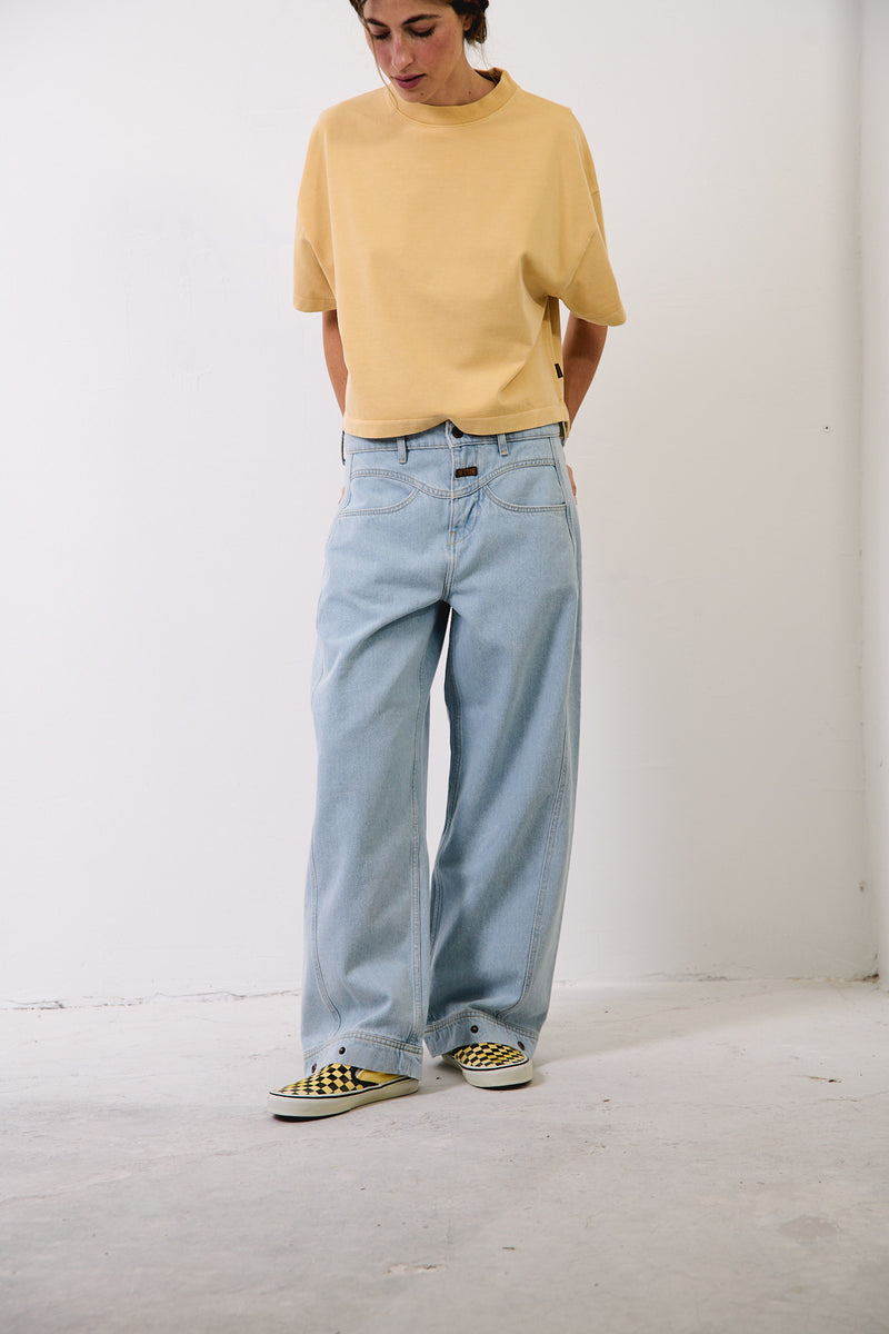 Molly Light Indigo - Pantalón tipo Barrel