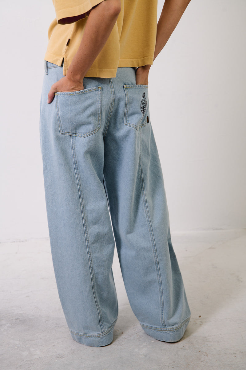 Molly Light Indigo - Pantalón tipo Barrel