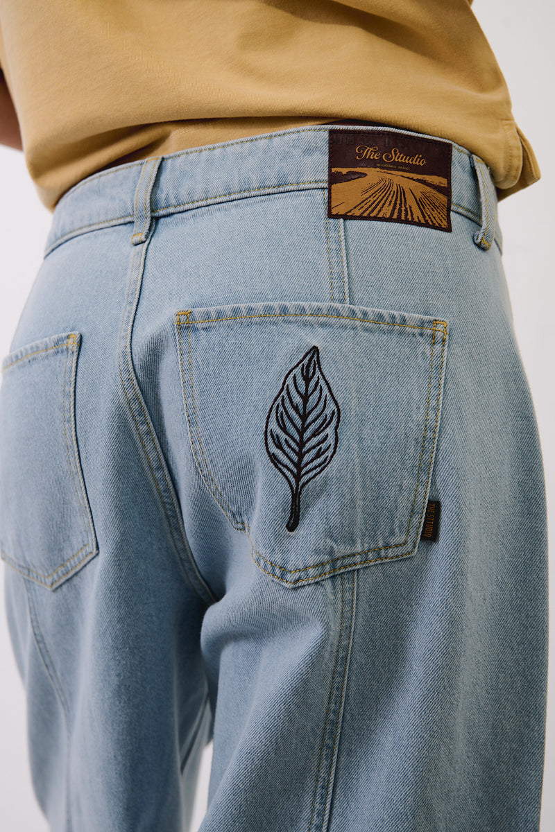 Molly Light Indigo - Pantalón tipo Barrel
