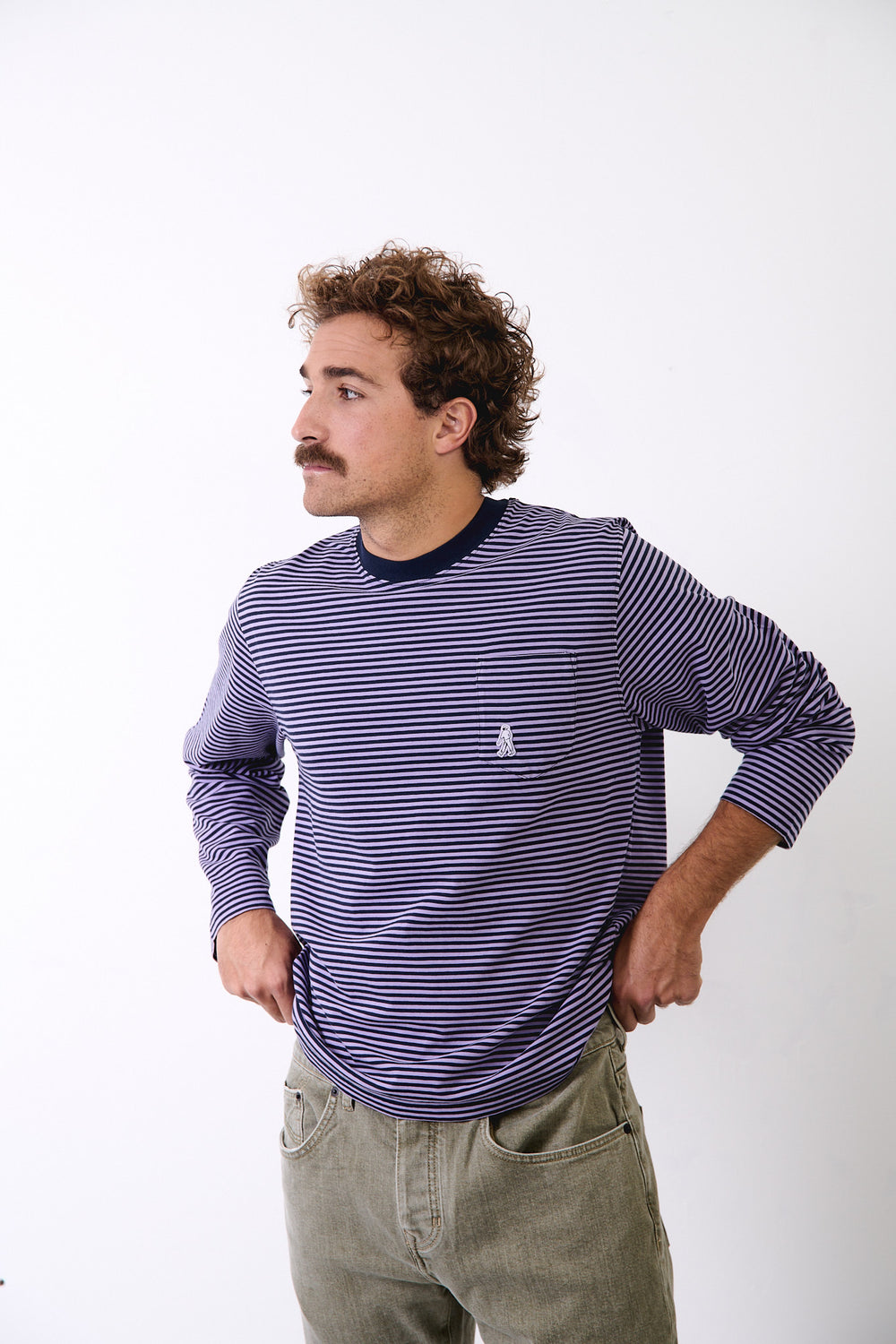 Pierce Stripes - Regular Fit Long Sleeve T-Shirt