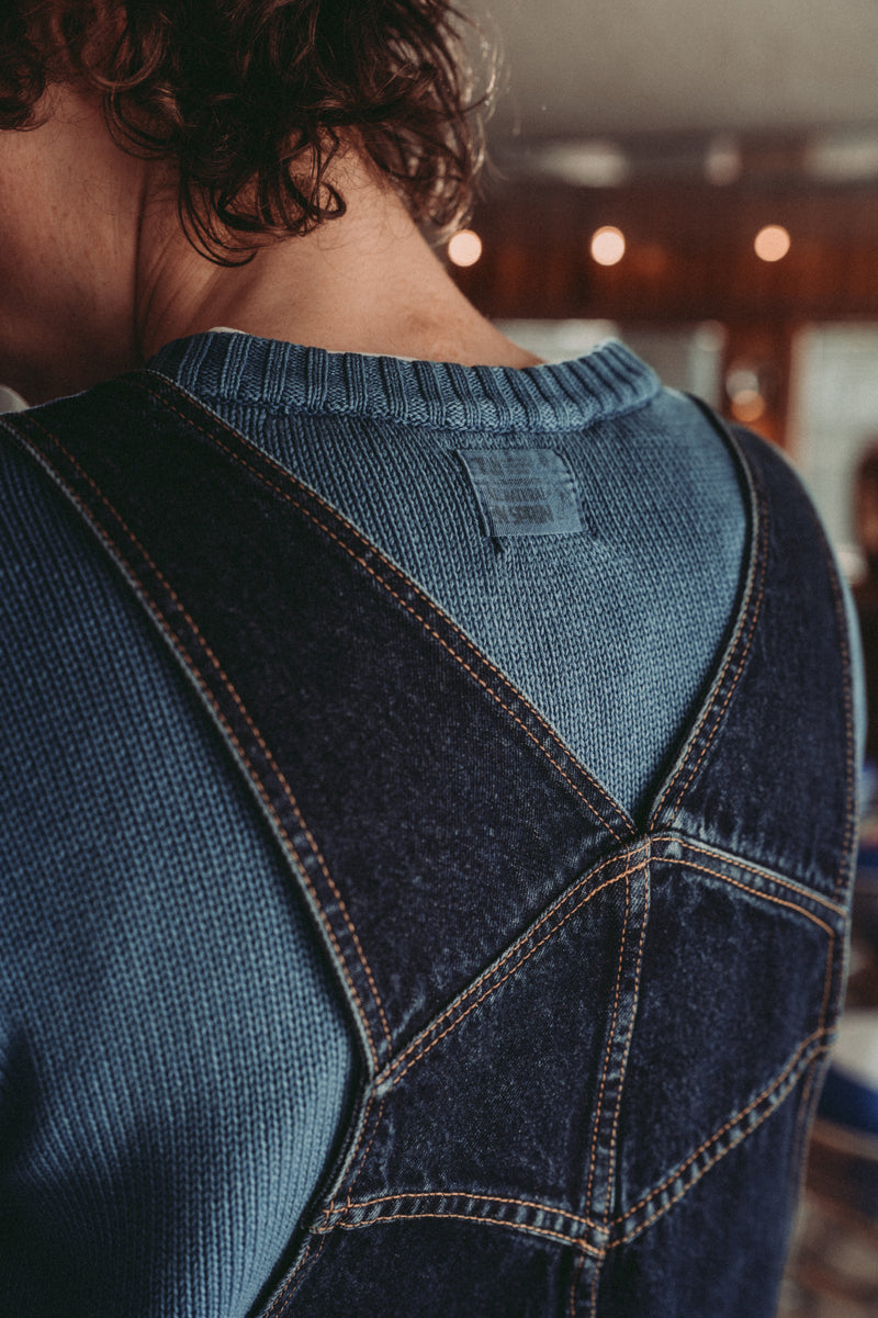 Rennet Mid Indigo - Crewneck Relaxed Fit Jumper