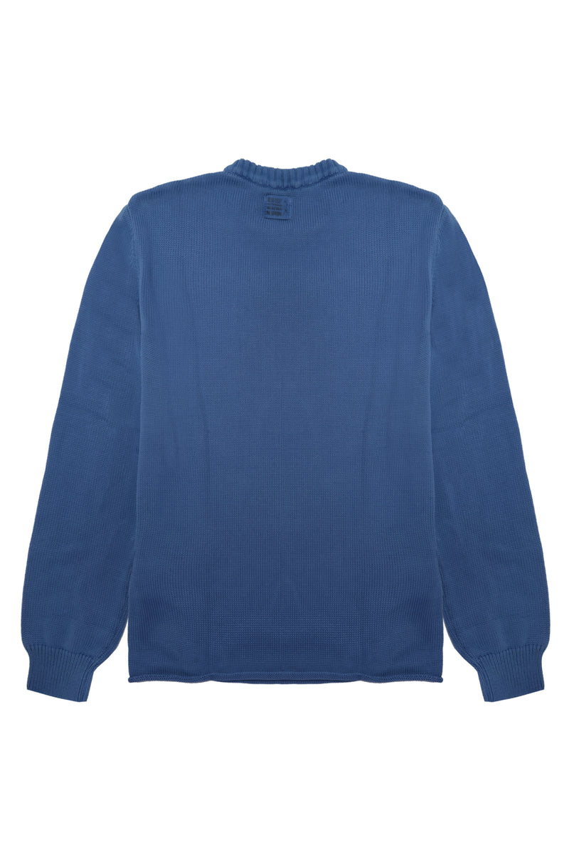 Rennet Mid Indigo - Crewneck Relaxed Fit Jumper