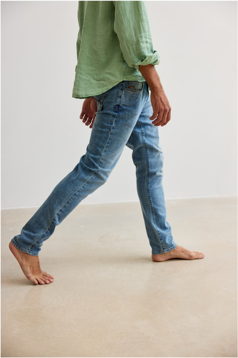 Simon - Denim Slim Fit Cut Pant