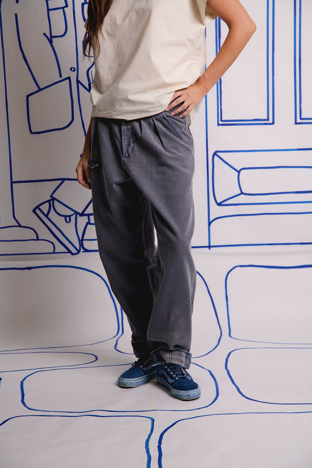 Streep Halo Blue - Pantalón High Waist