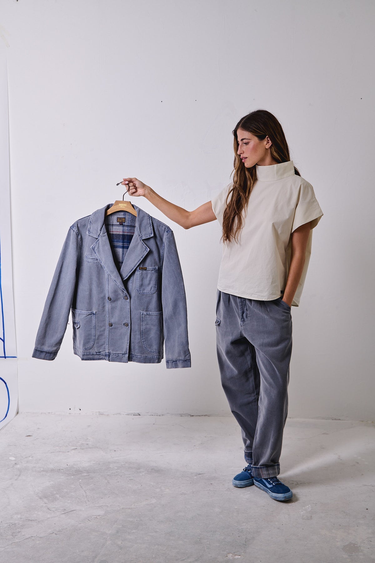 Streep Halo Blue - Pantalón High Waist