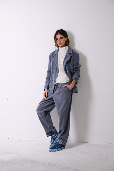 Streep Halo Blue - Pantalón High Waist