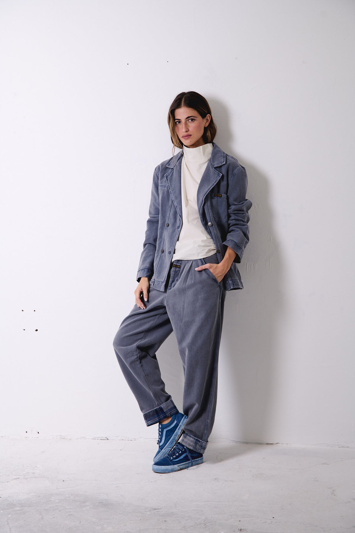 Streep Halo Blue - Pantalón High Waist