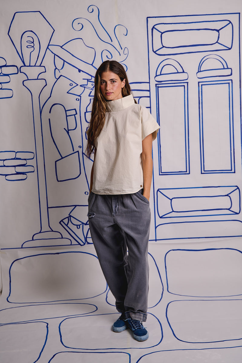 Streep Halo Blue - Pantalón High Waist