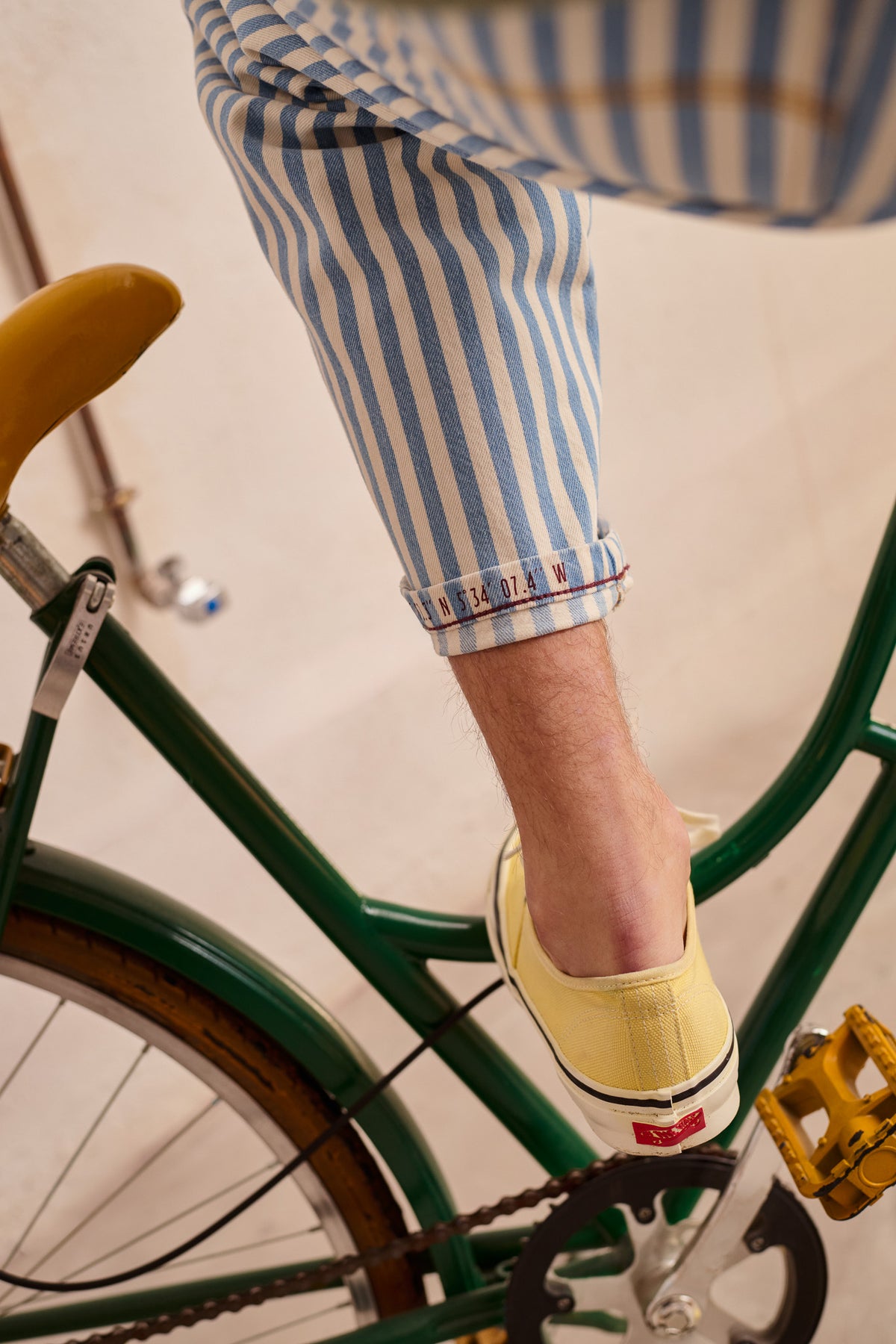 Dylan Stripes - Relaxed-Tapered Cut Chino Trousers