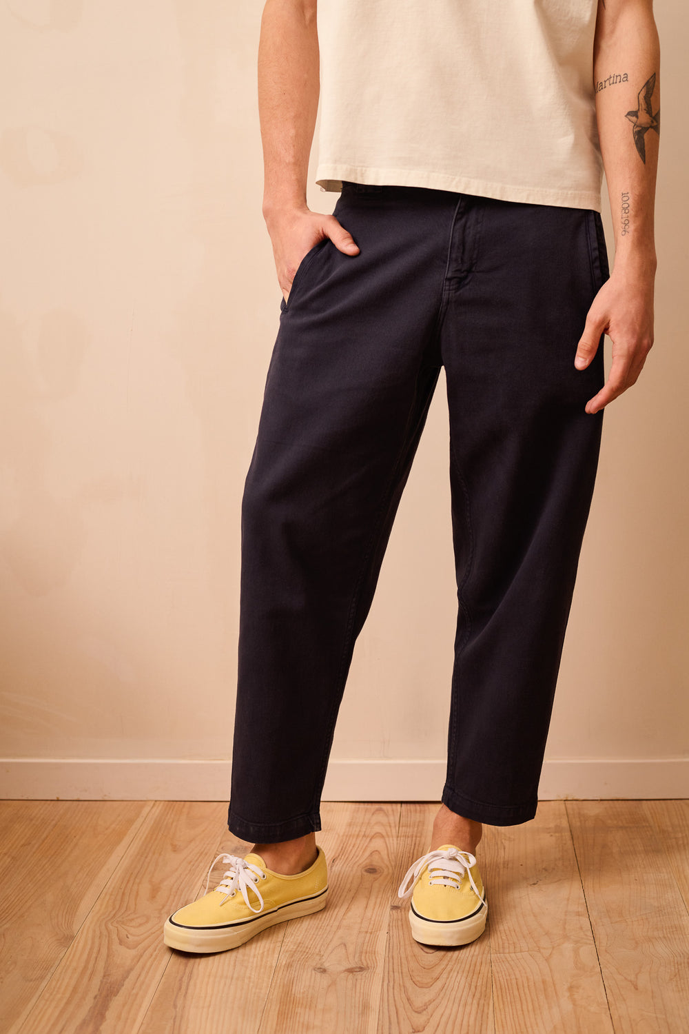 Cosme® Deep Sea - Pantalón Capri Tipo Chino Relaxed-Tapered Cut