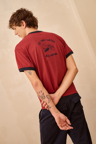 Henry Alligator - Regular Fit Contrast T-Shirt