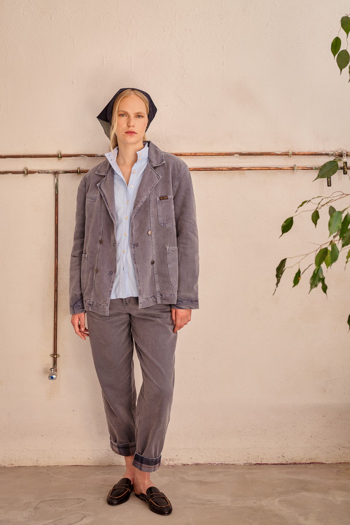 Streep Halo Blue - Pantalón High Waist