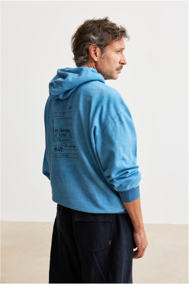Terral Mid Indigo - Oversize Fit Hoodie
