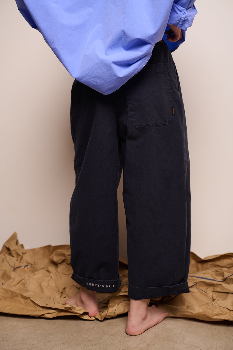 Aline Deep Sea - Pantalón tipo Barrel