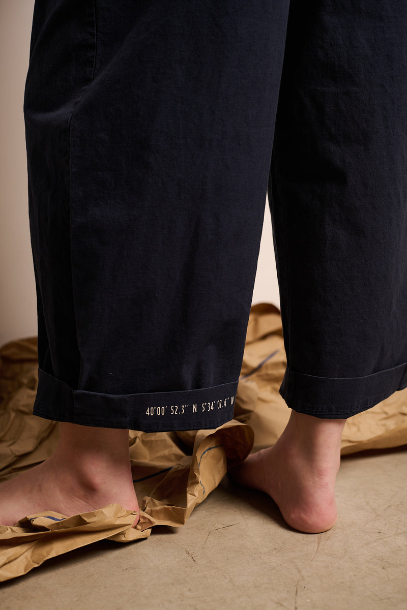 Aline Deep Sea - Pantalón tipo Barrel