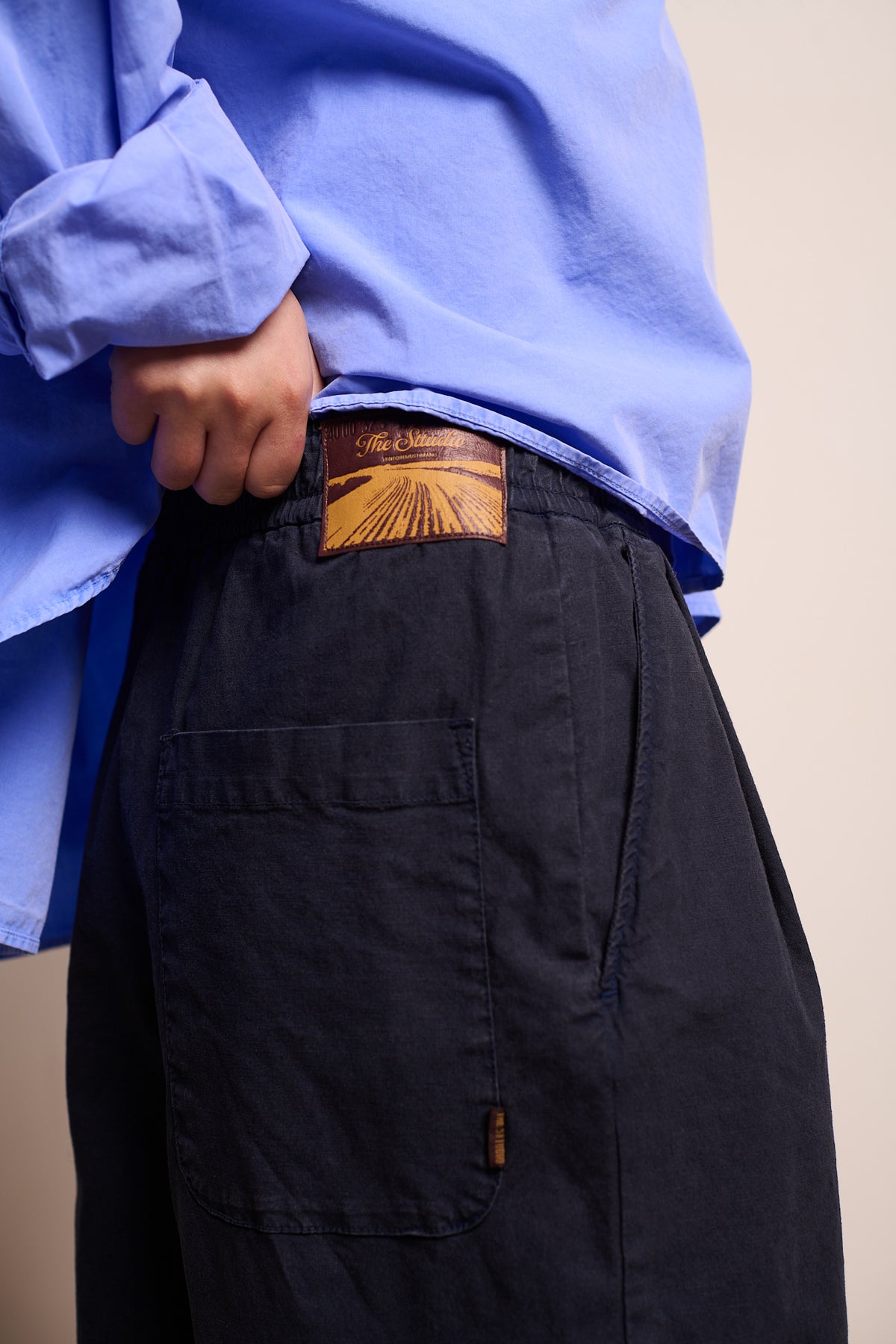 Aline Deep Sea - Pantalón tipo Barrel