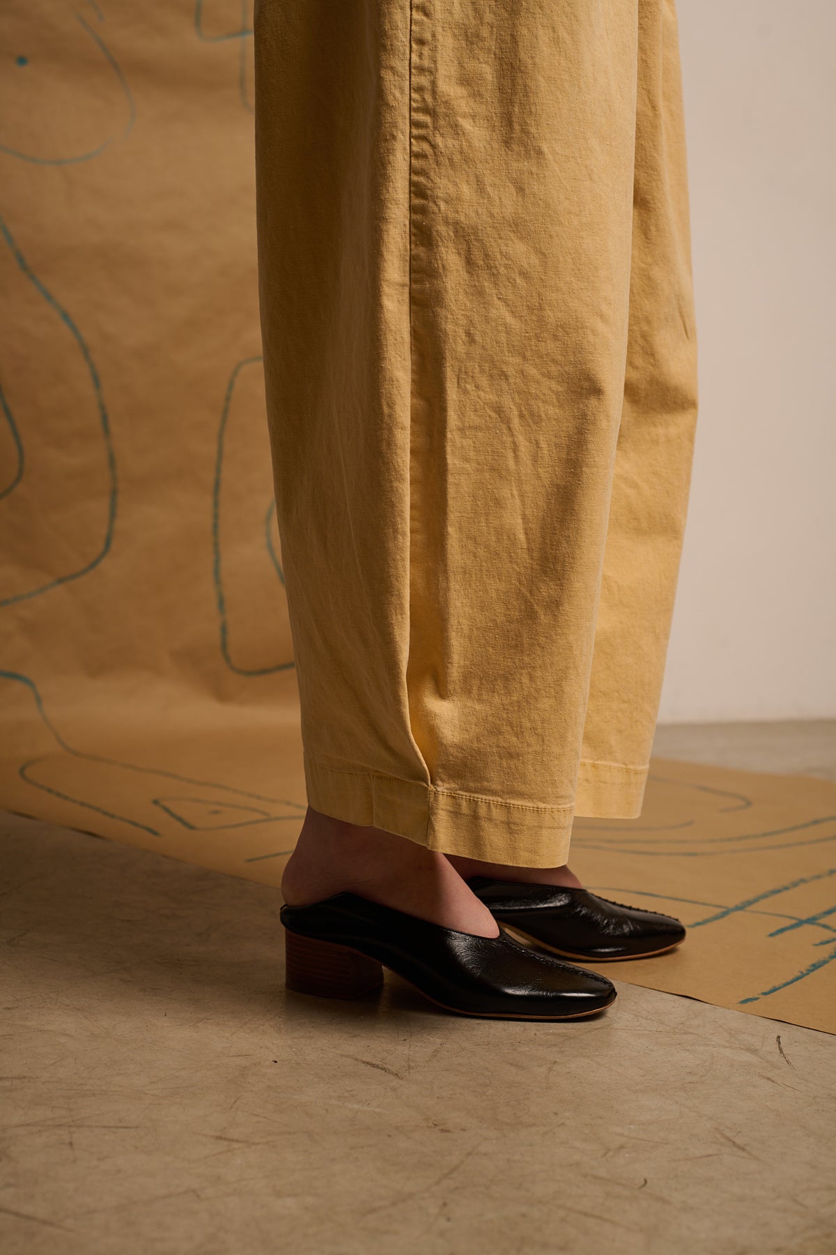 Aline Pastel Lemon - Pantalón tipo Barrel