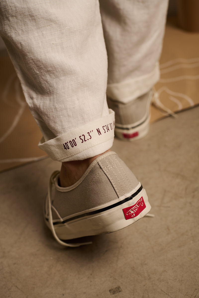 Cosme® Mousse - Pantalón Lino Capri Tipo Chino Relaxed-Tapered Cut