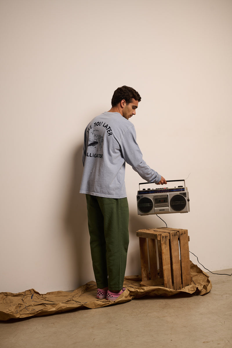 Pierce Alligator - Relaxed Fit Long Sleeve T-Shirt