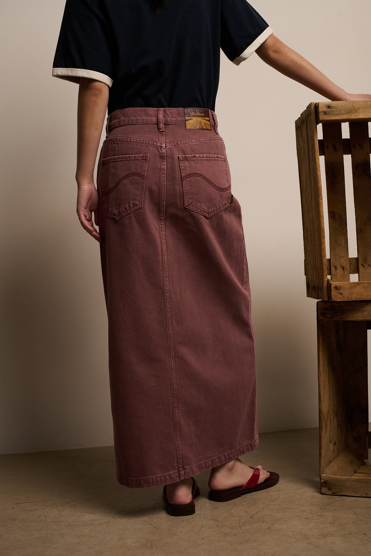 Martina Dusty Pink - Falda Midi