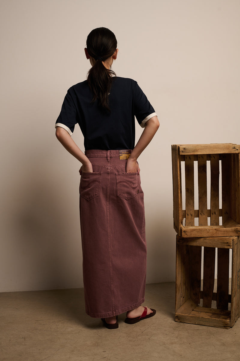 Martina Dusty Pink - Falda Midi