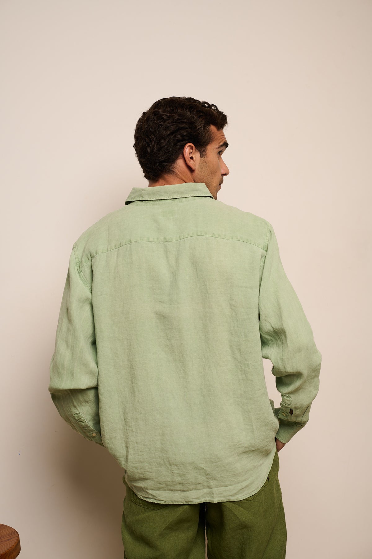 Cary Seagrass - Camisa Lino Relaxed Fit