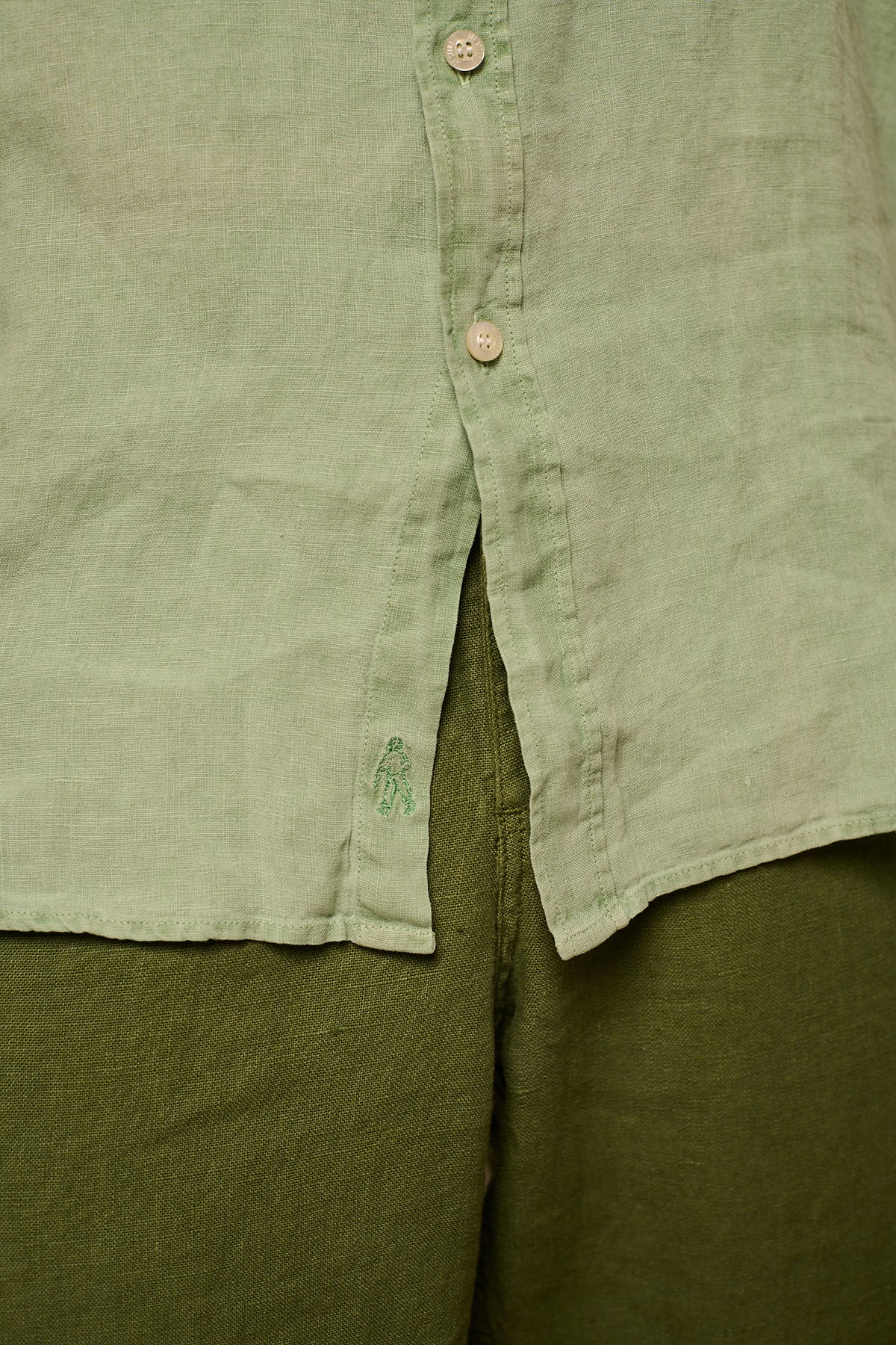 Cary Seagrass - Camisa Lino Relaxed Fit
