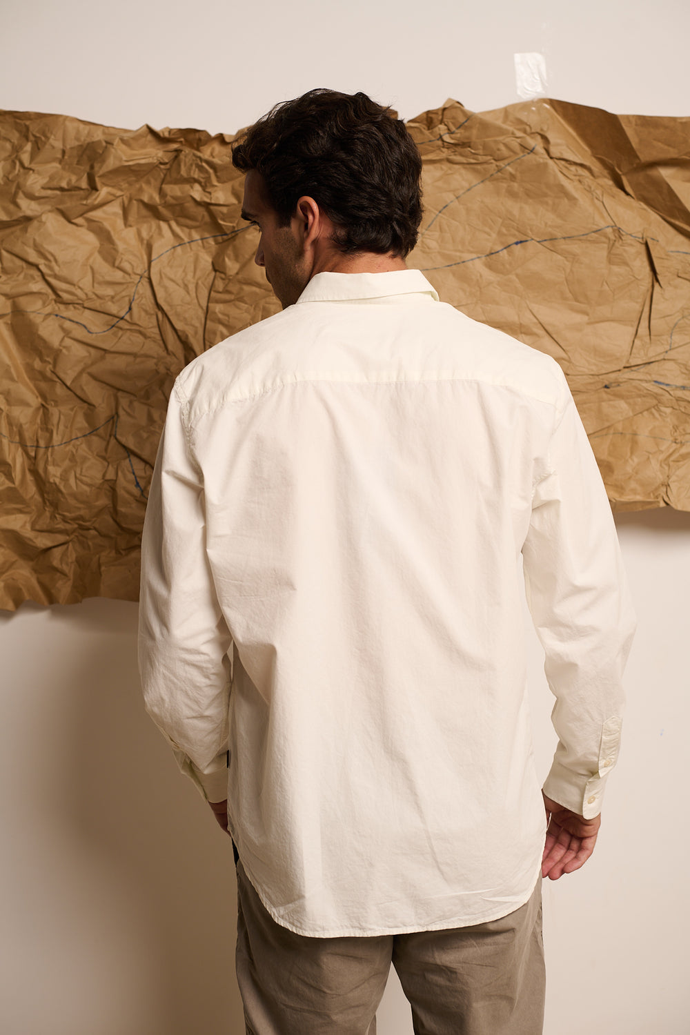 James Factory White - Camisa Relaxed Fit